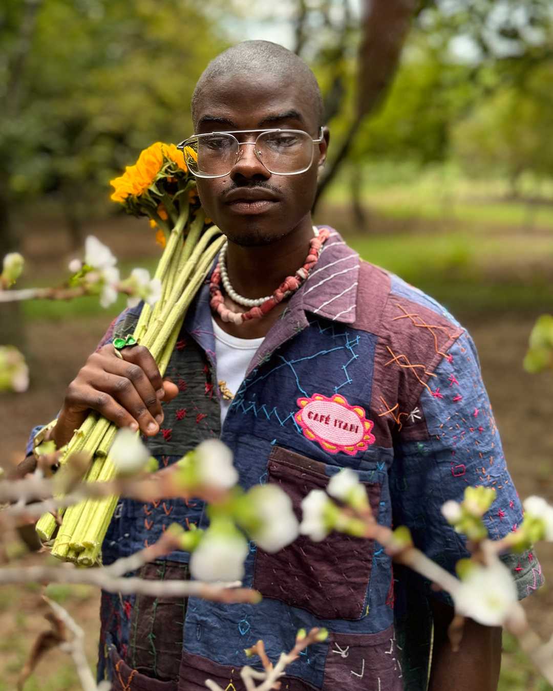 "Pas De Pluie Pas De Fleurs" Gardening Shirt (Café Itadi + BOBBY JOSEPH®)